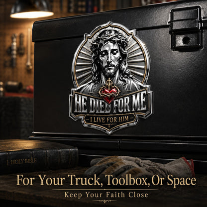 🎉Last Day 50% OFF✨🎖He Died For Me Emblem Car Decal