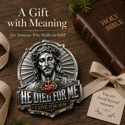 🎉Last Day 50% OFF✨🎖He Died For Me Emblem Car Decal