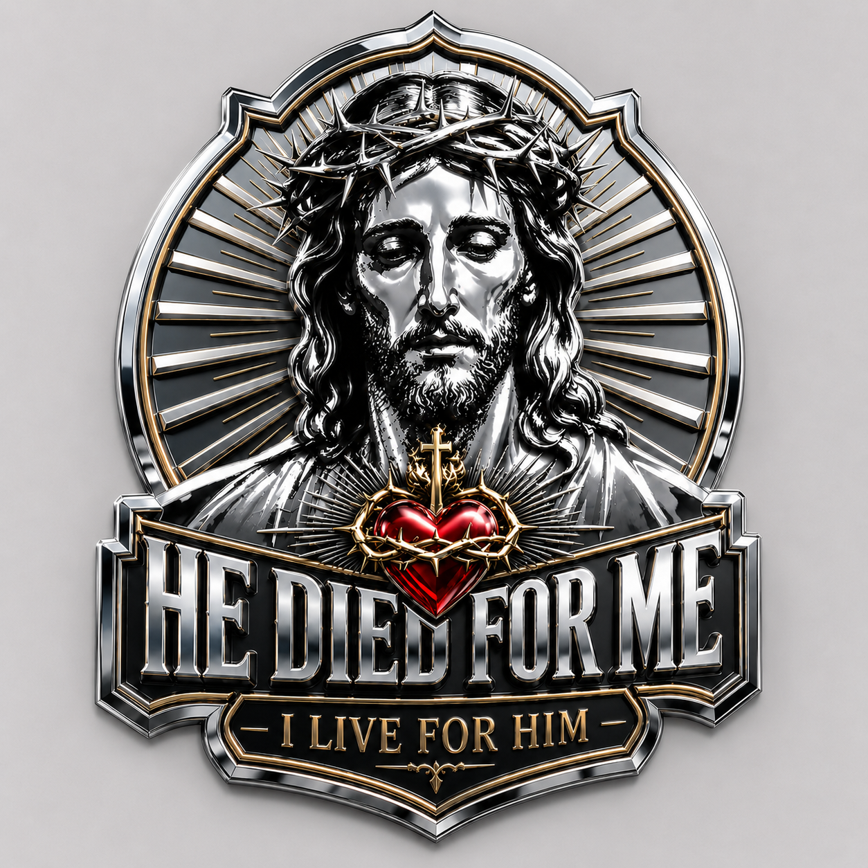 🎉Last Day 50% OFF✨🎖He Died For Me Emblem Car Decal