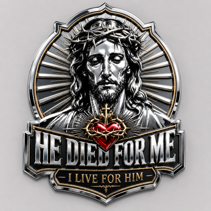 🎉Last Day 50% OFF✨🎖He Died For Me Emblem Car Decal