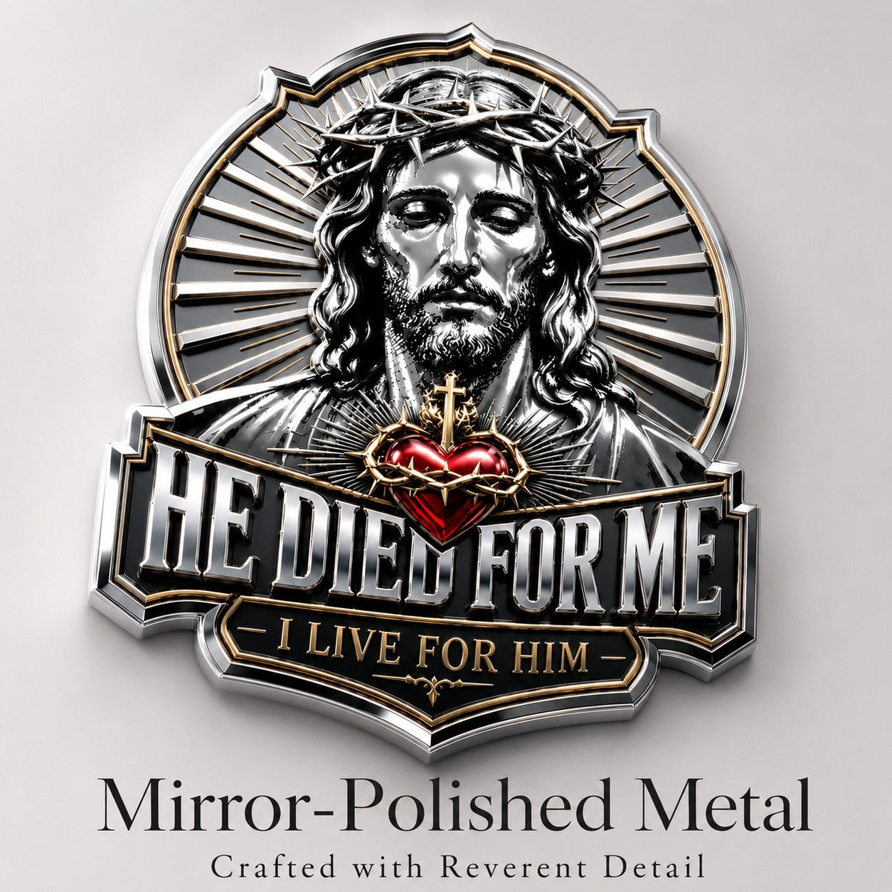 🎉Last Day 50% OFF✨🎖He Died For Me Emblem Car Decal
