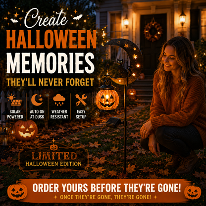 🎃 Halloween Early Bird Sale | 50% OFF Pumpkin Moon Garden Stake Light