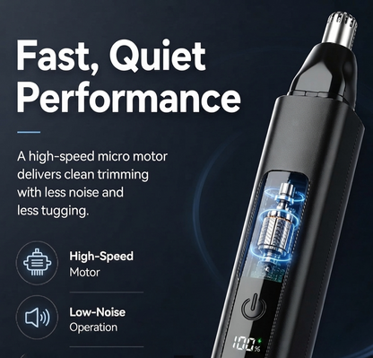 Dlibryla® Professional LED Display Nose & Ear Trimmer, Painless Travel Gifts for Men Women.