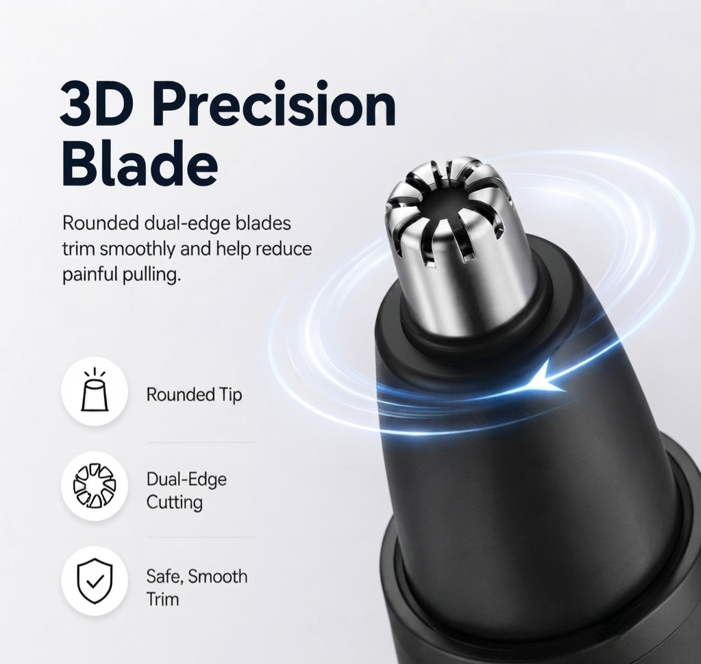 Dlibryla® Professional LED Display Nose & Ear Trimmer, Painless Travel Gifts for Men Women.