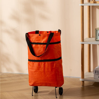 ❤Last Day 50% OFF🛒Dlibryla® Foldable 2-in-1 Rolling Shopping Bag