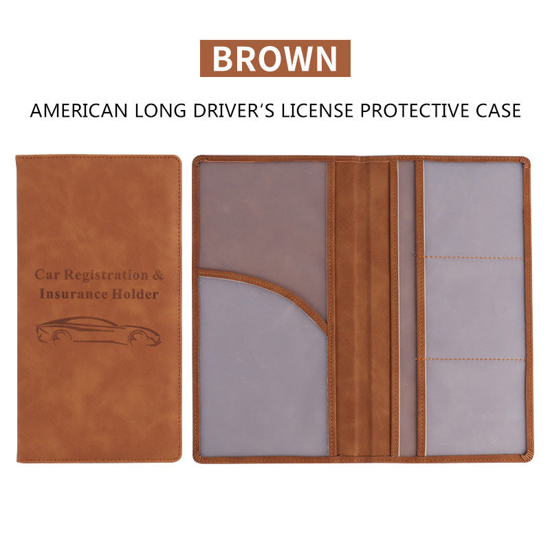 👝LAST DAY 50% OFF🚗 Car Registration & Insurance Document Holder | Premium PU Leather Organizer