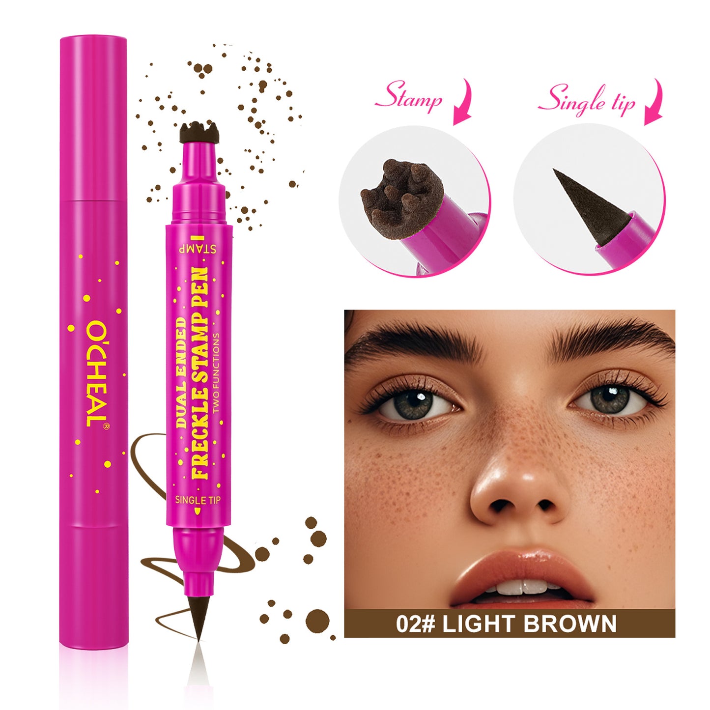 🎉Last Day 50% OFF🔥3-in-1 Waterproof Freckle Stamp Pen & Fine-Tip Liner