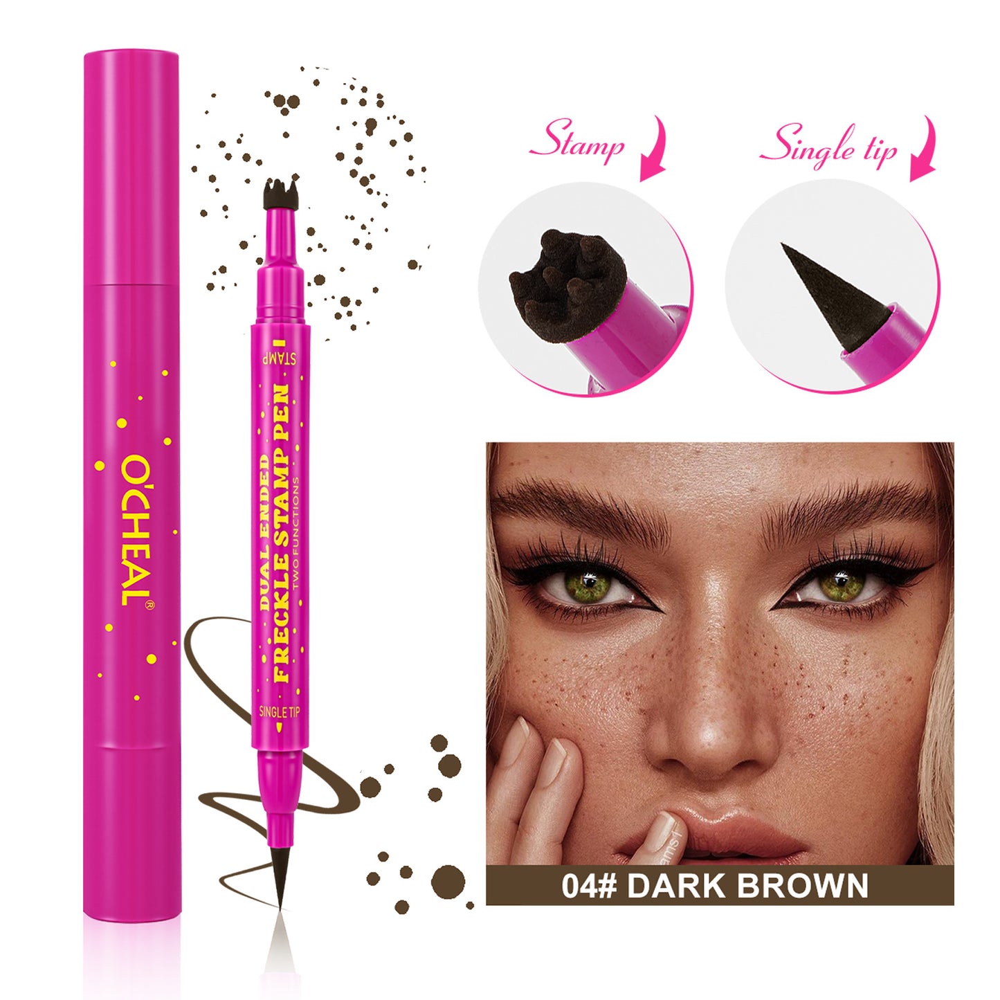 🎉Last Day 50% OFF🔥3-in-1 Waterproof Freckle Stamp Pen & Fine-Tip Liner