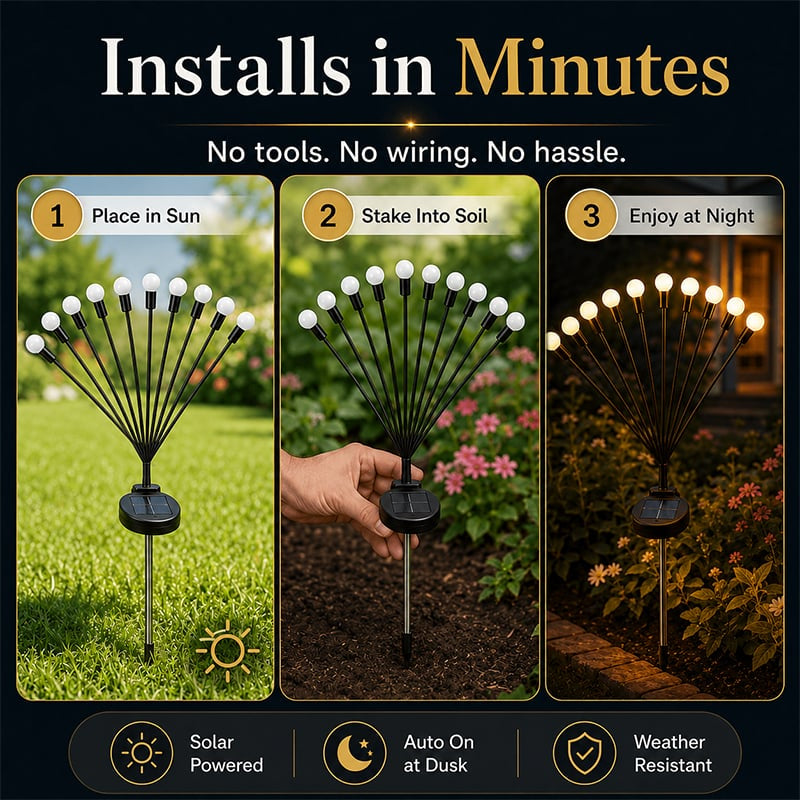 🔥Lasy day 50% OFF-🔥Dlibryla® IP65 Waterproof Solar Powered Firefly Light
