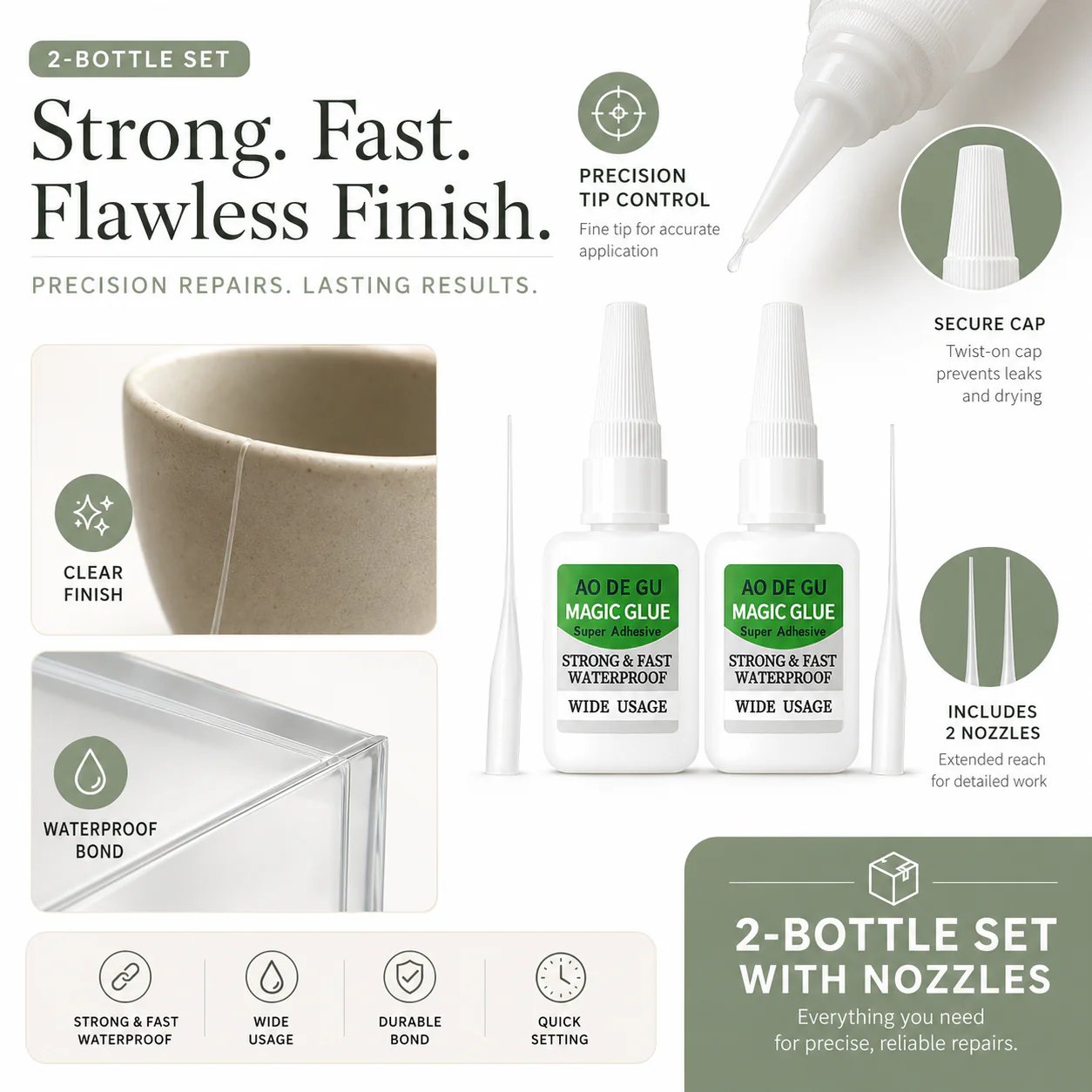⚡Dlibryla® Fast-Setting Super Glue Kit – 4 × 20mL Per Set