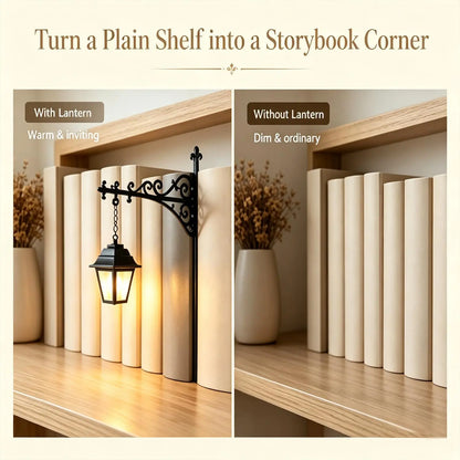 Dlibryla® Mini Library Lantern Shelf Lamp for Cozy Reading Nook Decor