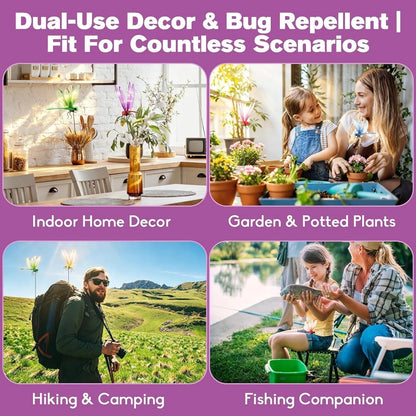🔥💕LAST DAY 50% OFF ✨Ivosoma® Outdoor Fake Dragonfly Rod Clip, Garden Metal Dragonfly Clip