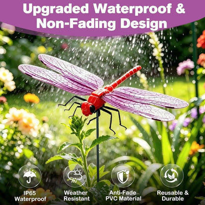 🔥💕LAST DAY 50% OFF ✨Ivosoma® Outdoor Fake Dragonfly Rod Clip, Garden Metal Dragonfly Clip