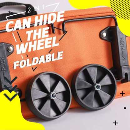 ❤Last Day 50% OFF🛒Dlibryla® Foldable 2-in-1 Rolling Shopping Bag